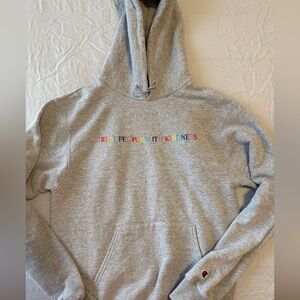 Official Harry Styles Treat People with Kindness Gray Rainbow Hoodie Small